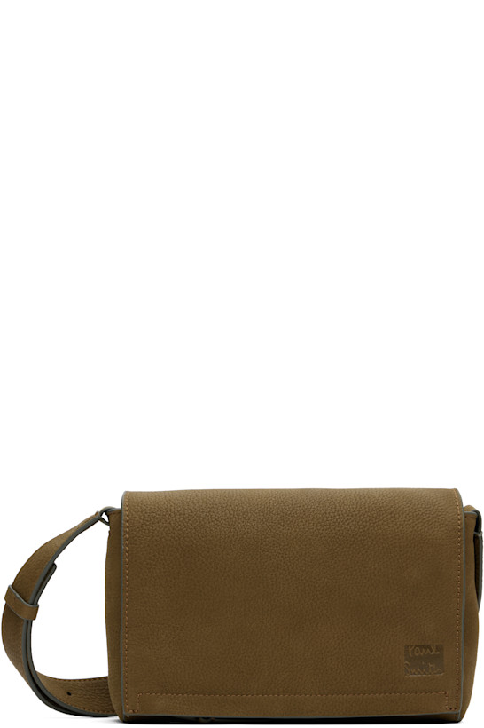 Khaki Flap Over Crossbody Bag