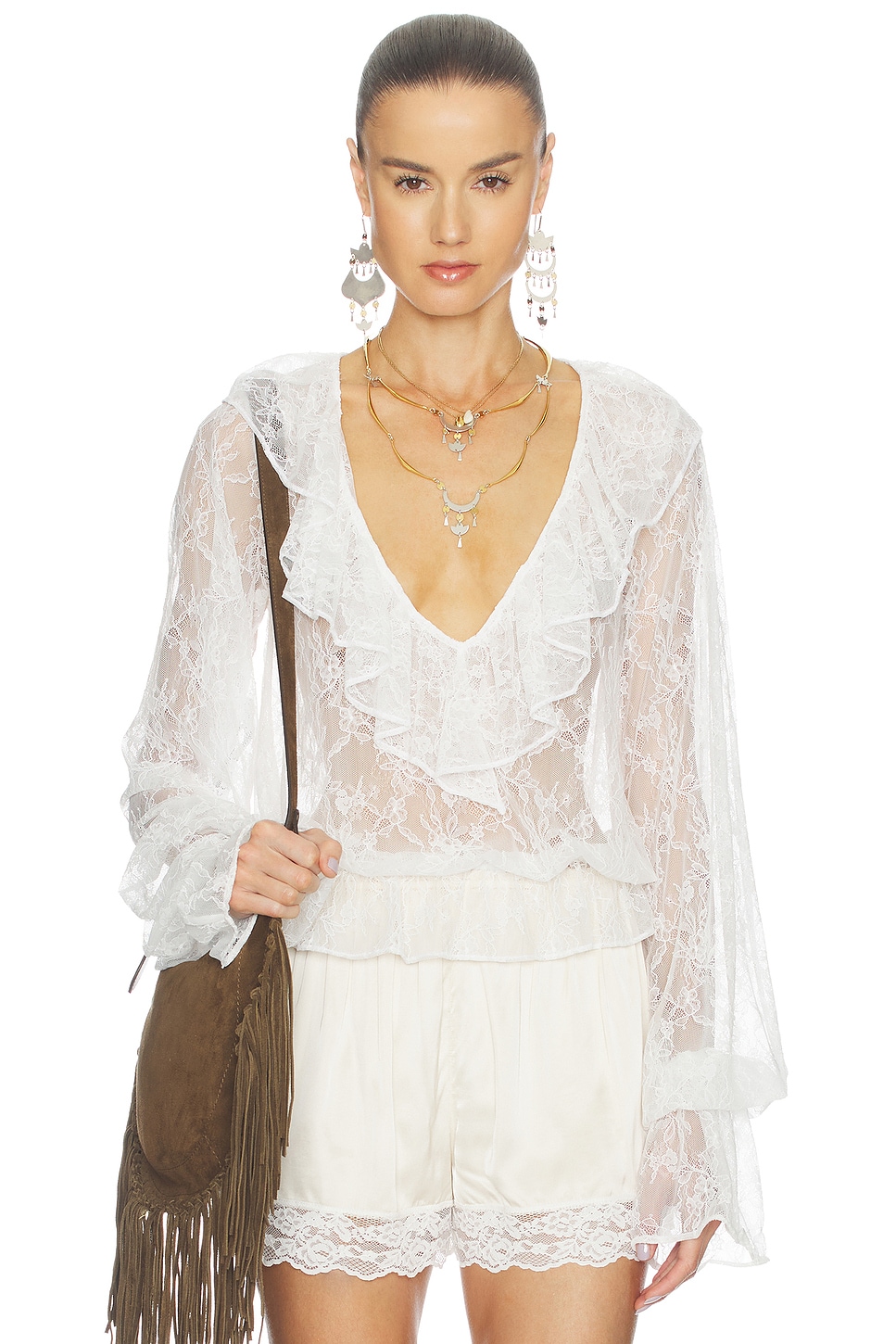 Tularosa Marie Top in White