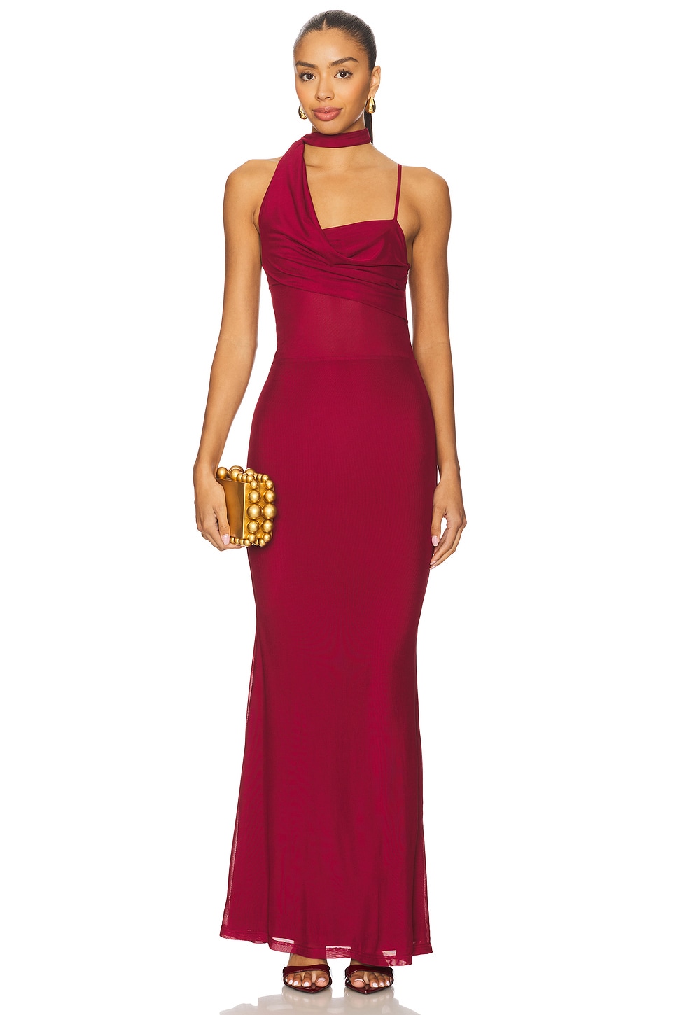 superdown Addie Maxi Dress in Oxblood