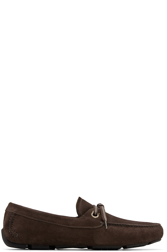 Brown Laced Driver Loafers
