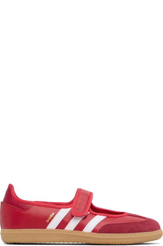 Red Samba Jane Ballerina Flats