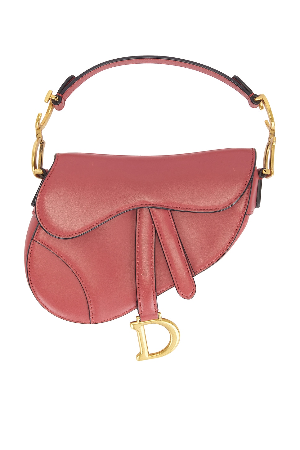 FWRD Renew Dior Mini Saddle Bag in Mauve