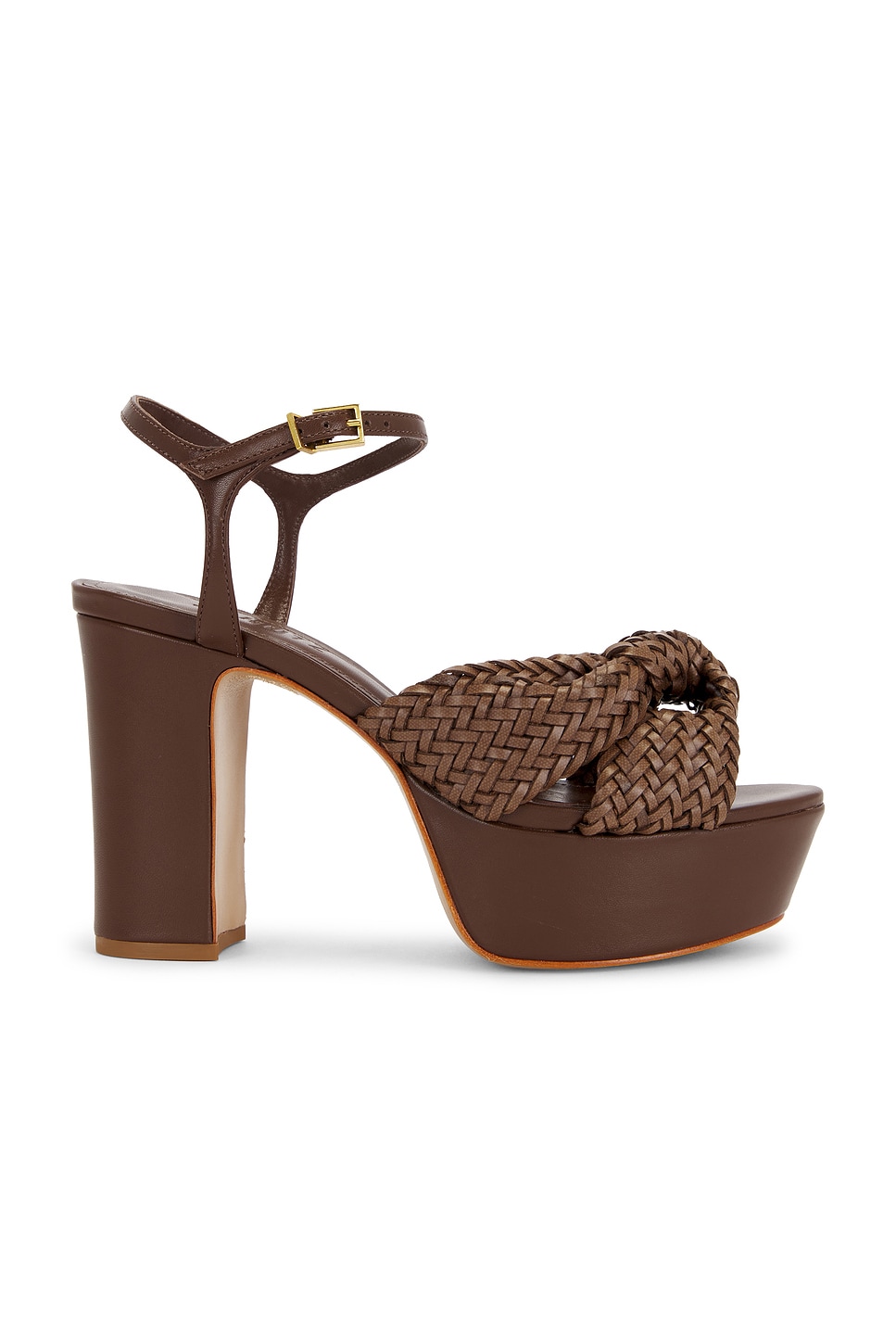 Schutz Marbella Platform Sandal in Desert Brown