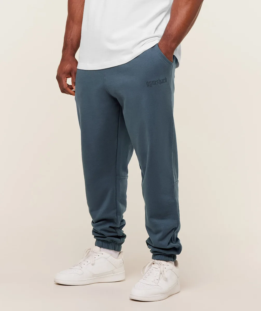 Gymshark Olde English Joggers - Stealth Blue