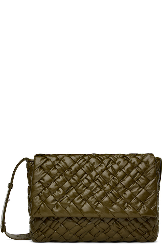 Khaki Rumple Messenger Bag