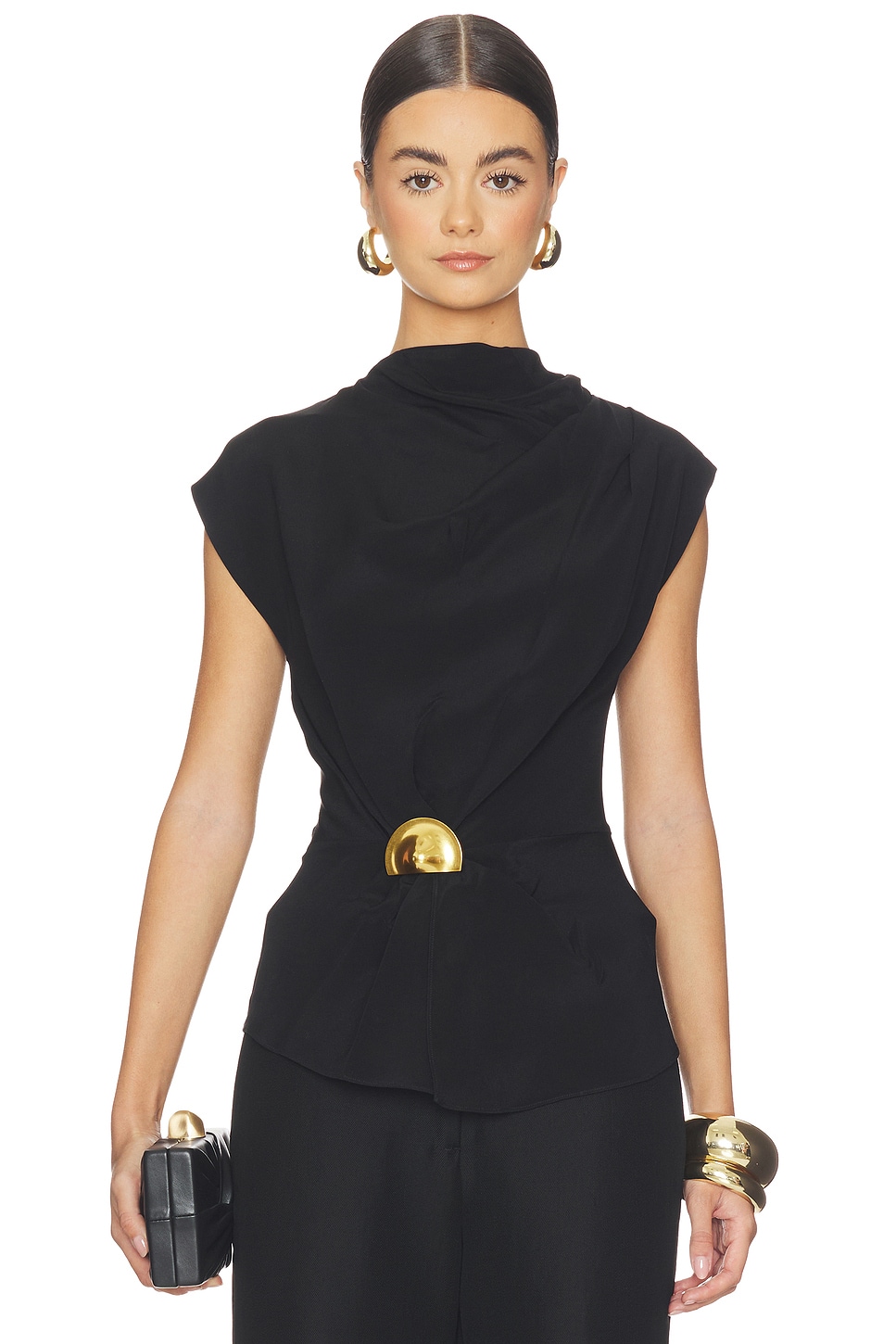 Cult Gaia Esmia Top in Black