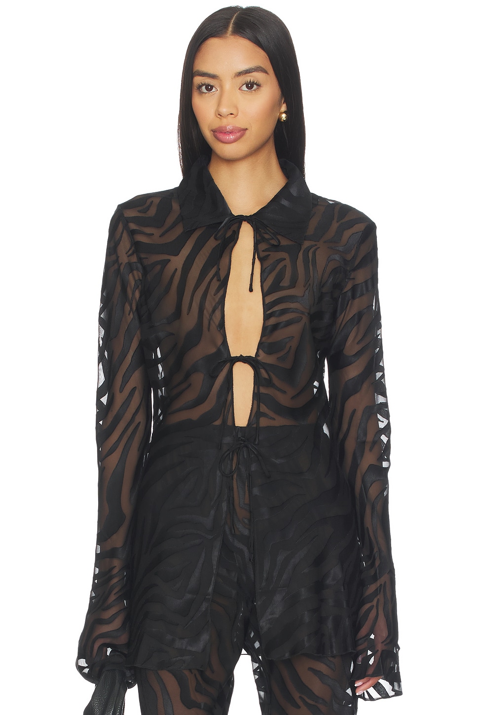 LAMARQUE Camine Top in Black Zebra