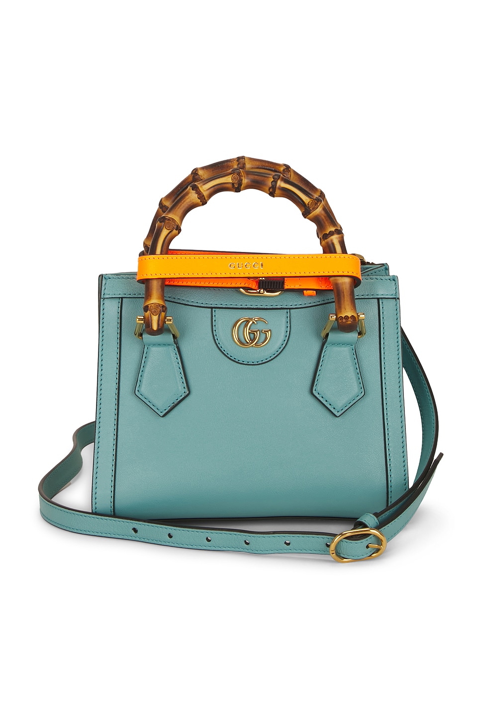 FWRD Renew Gucci Mini Diana Tote Bag in Blue