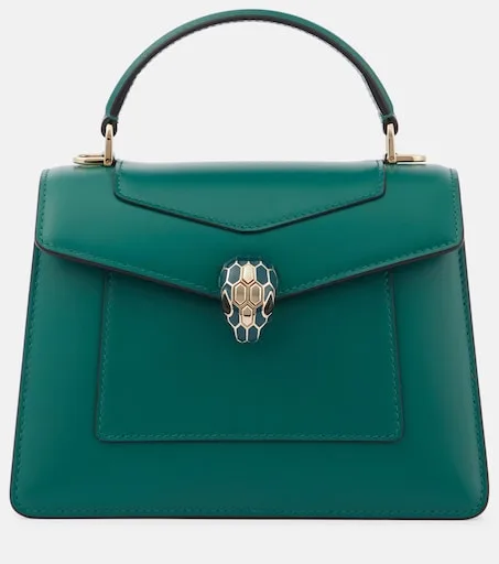 Serpenti Forever Medium leather top-handle bag