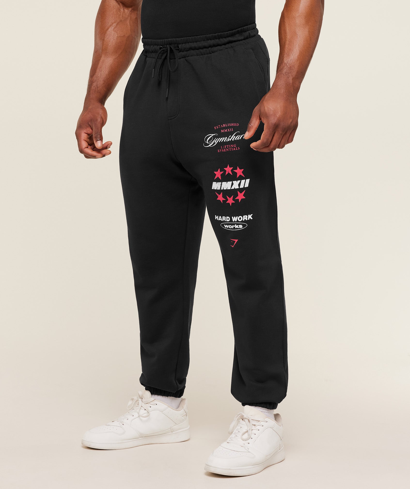 Gymshark Global Lifting Graphic Pants - Black