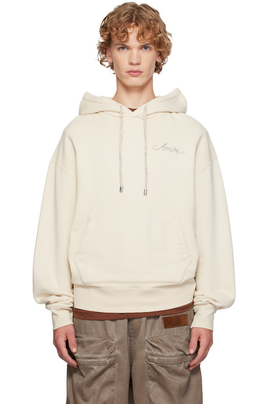 Beige MA Quad Checkerboard Hoodie
