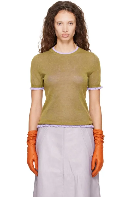 Green Linnea Knit T-Shirt