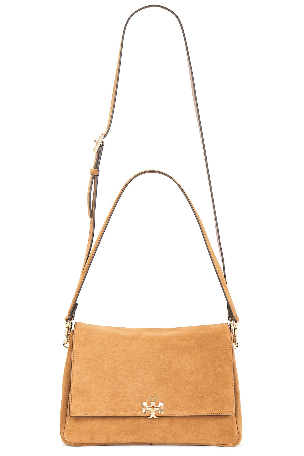 Tory Burch SOFT SUEDE 单肩包 in Toffee