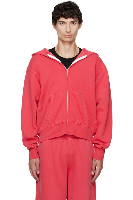 Pink Heavyweight Zip Hoodie
