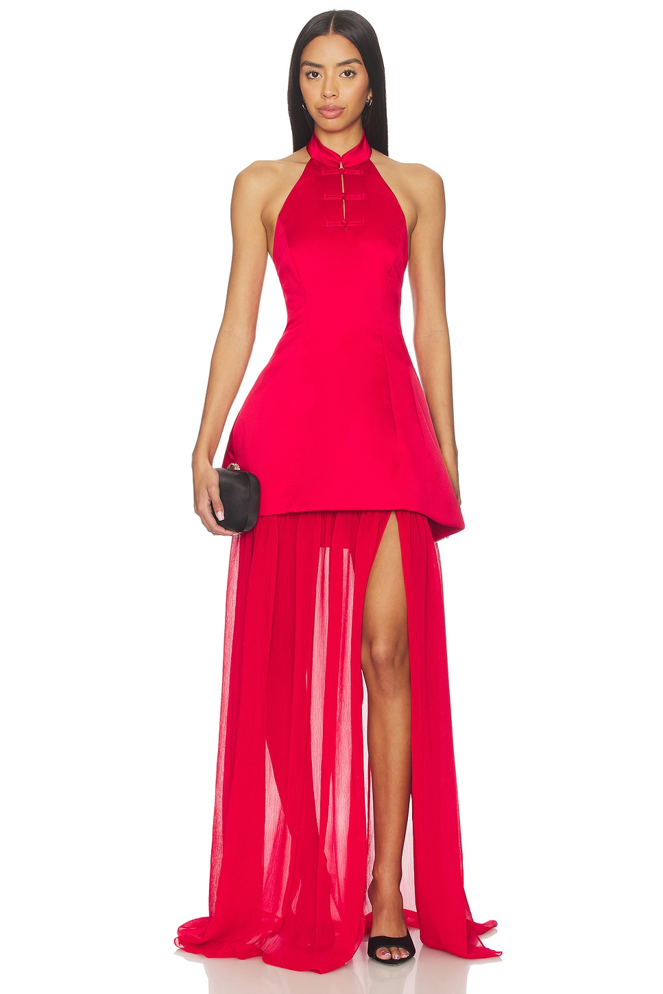 Susanna Chow Rosella Maxi Dress in Red