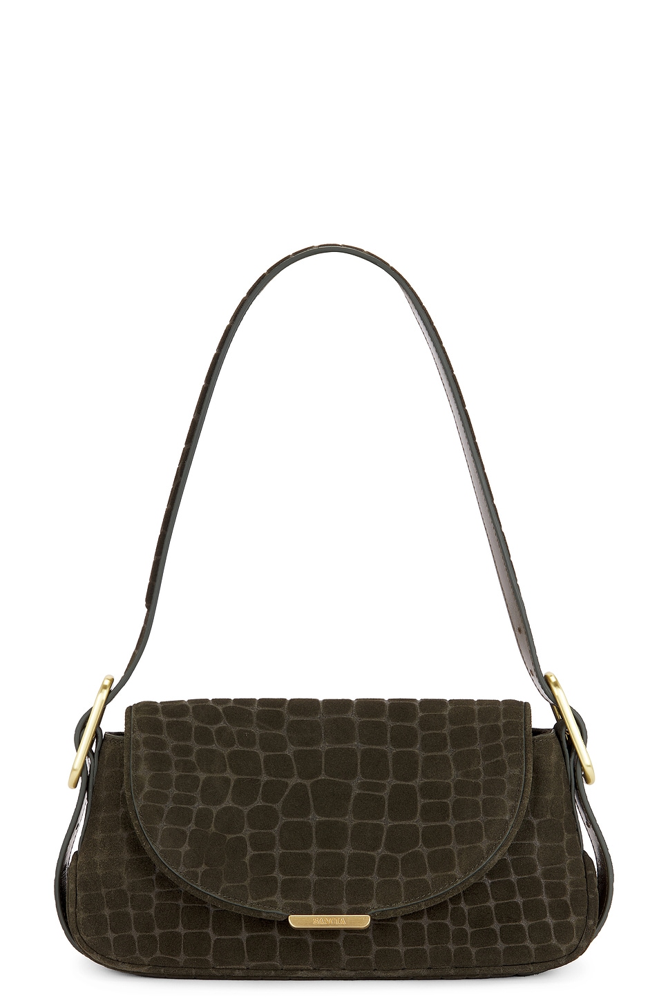 Sancia The Pamela Bag in Olive Croc