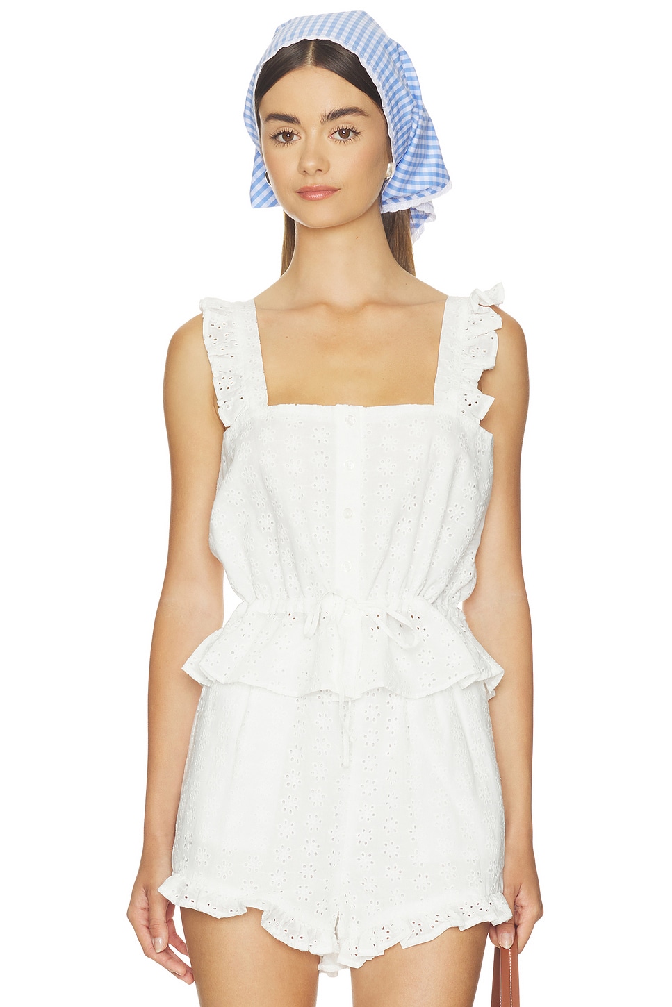 BLANKNYC Eyelet Tank Top in Daisy Daze