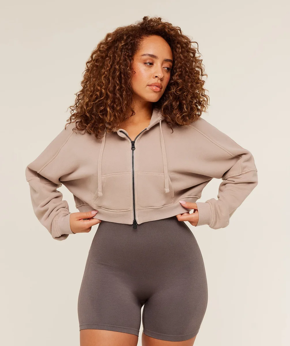 Gymshark Pump Zip Through Hoodie - Dusk Pink/Wash
