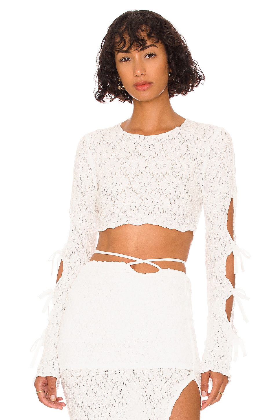 Tularosa Dianne Crop Top in Ivory