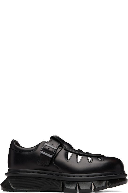 Black Qubist Fisherman Loafers