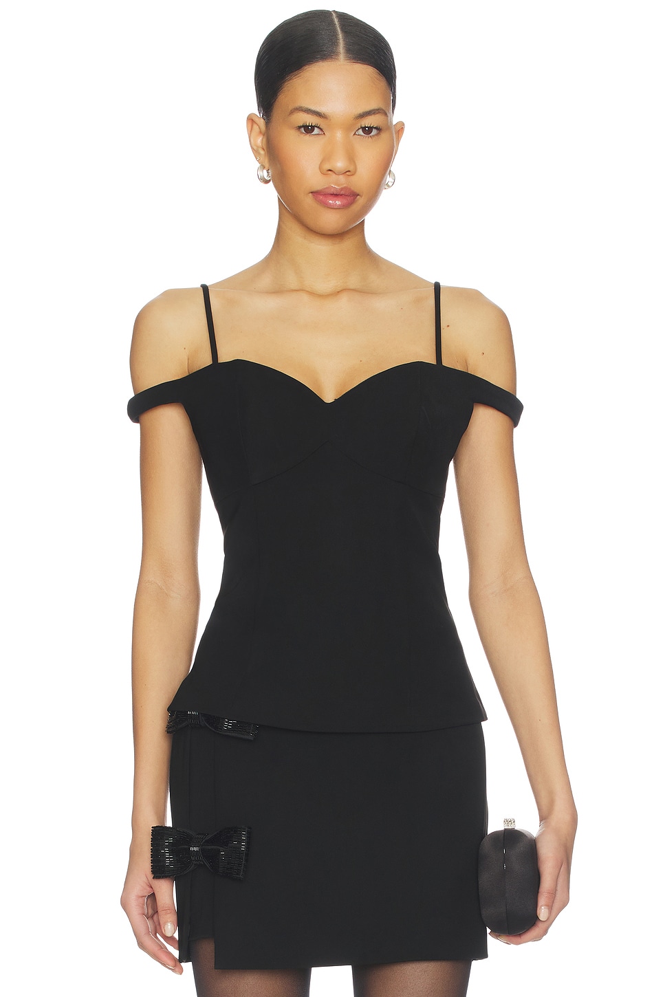 Line & Dot Elodie Top in Black
