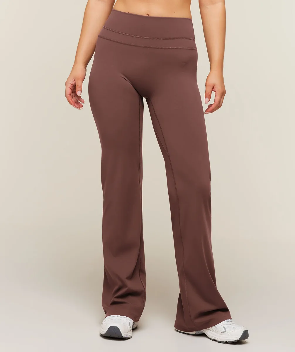 Gymshark Whitney High-Rise Flare Leggings Short - Espresso Brown