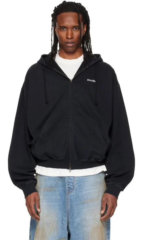 Black Zip Up 'Hoodie Definition' Hoodie