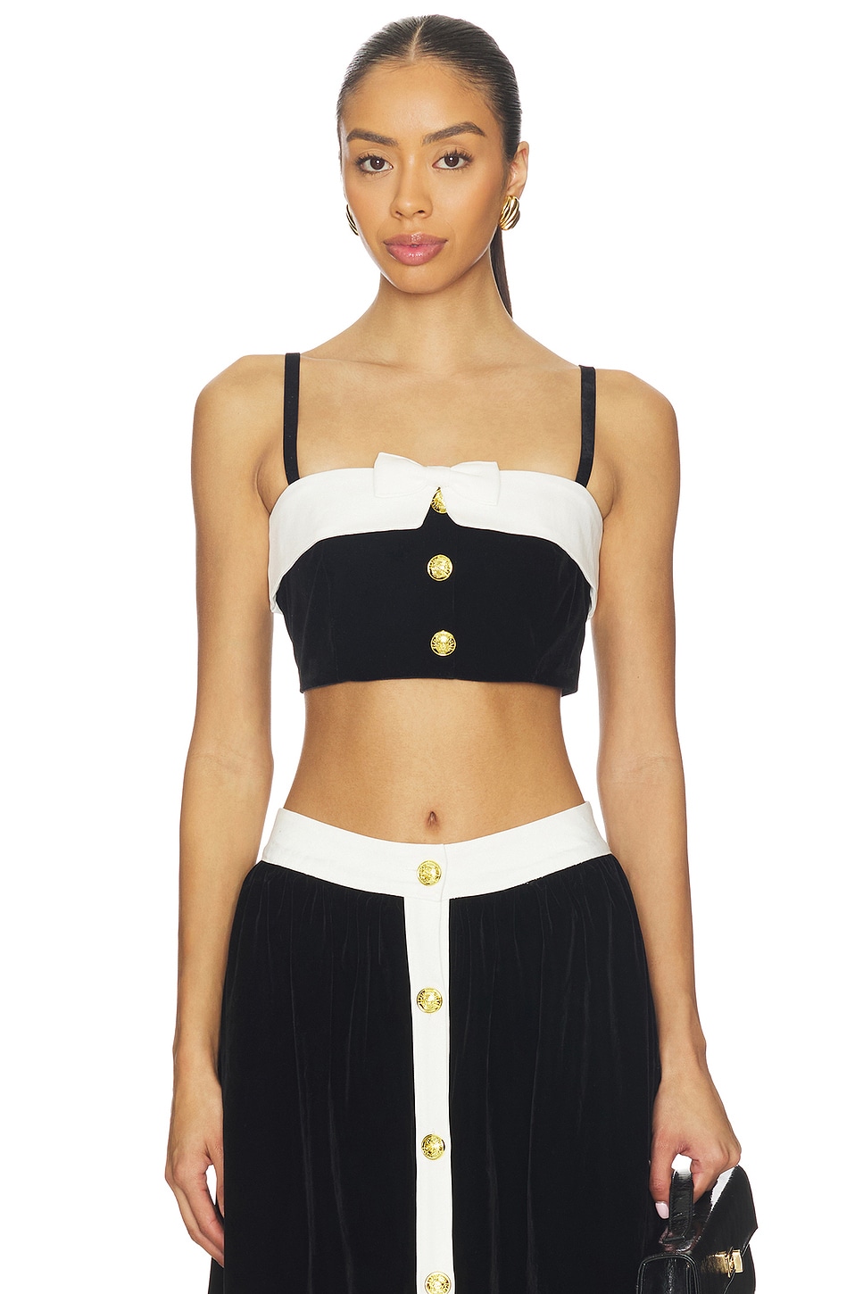 Maude Club Elsie Top in Black & White