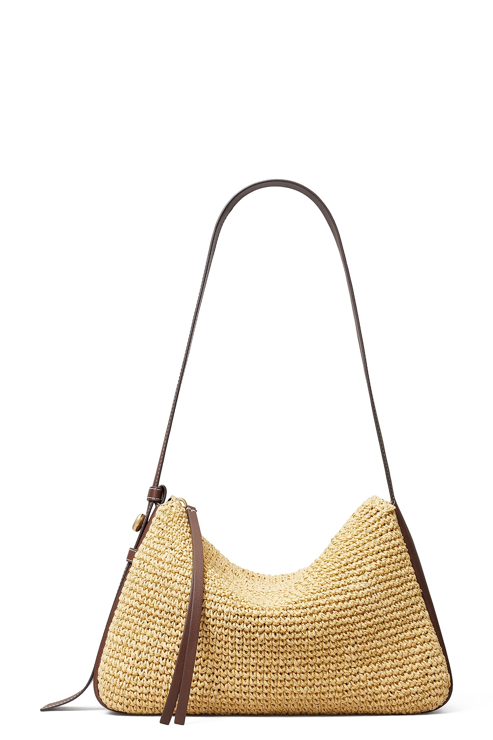 Tory Burch Romy Straw Shoulder Bag in Natural