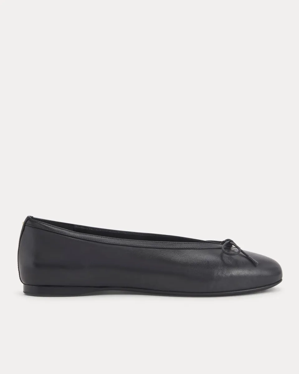 Made in Italy Ballet Flat | Black Leather