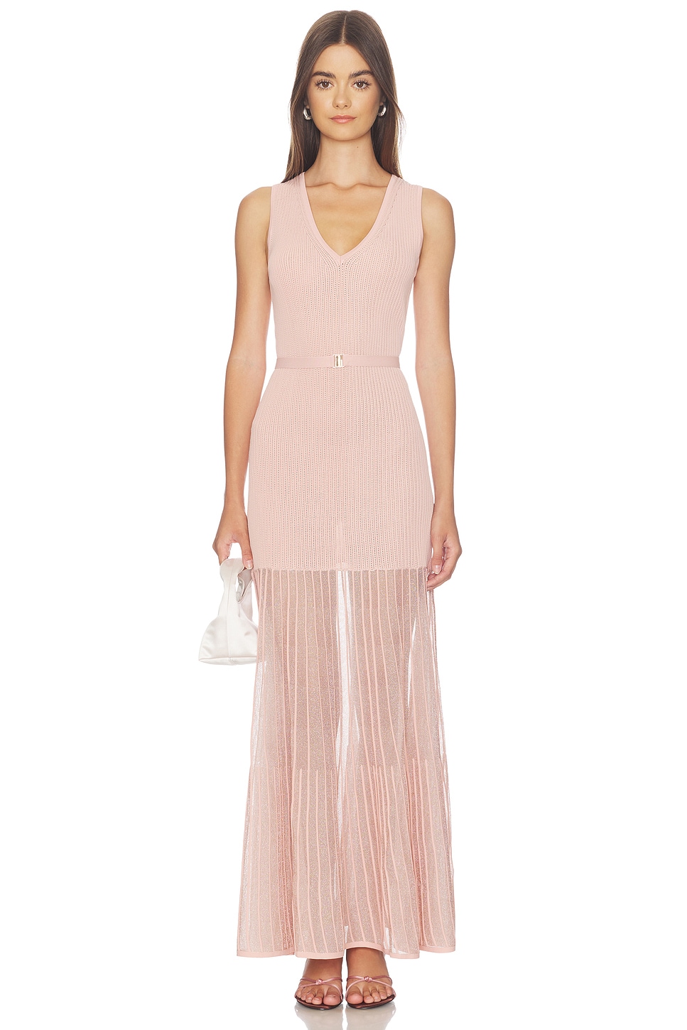 Karina Grimaldi Mila Knit Dress in Peach