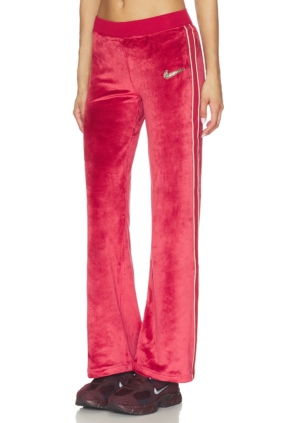 Nike Velour Pant in Team Crimson