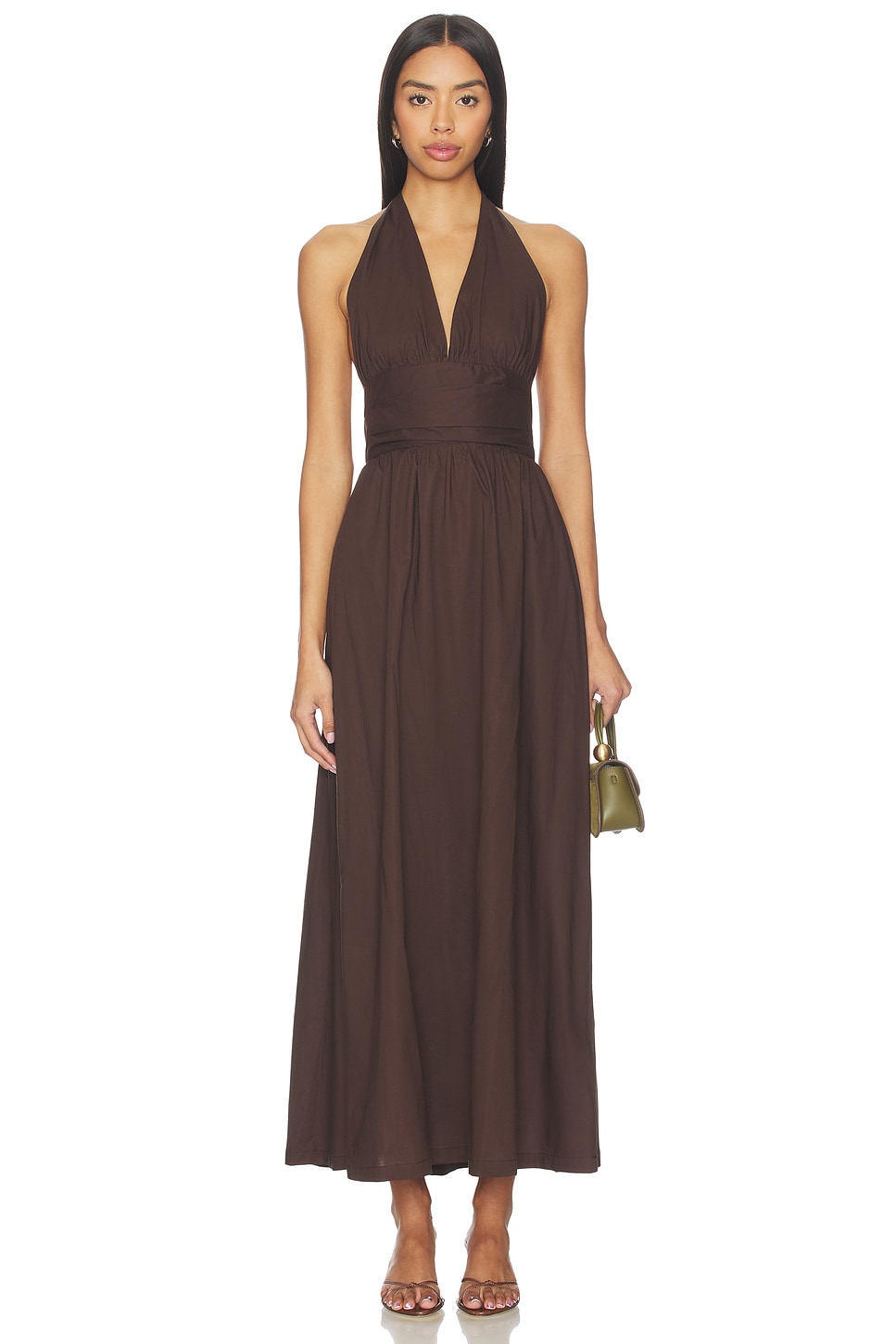 FAITHFULL Lido Maxi Dress in Espresso