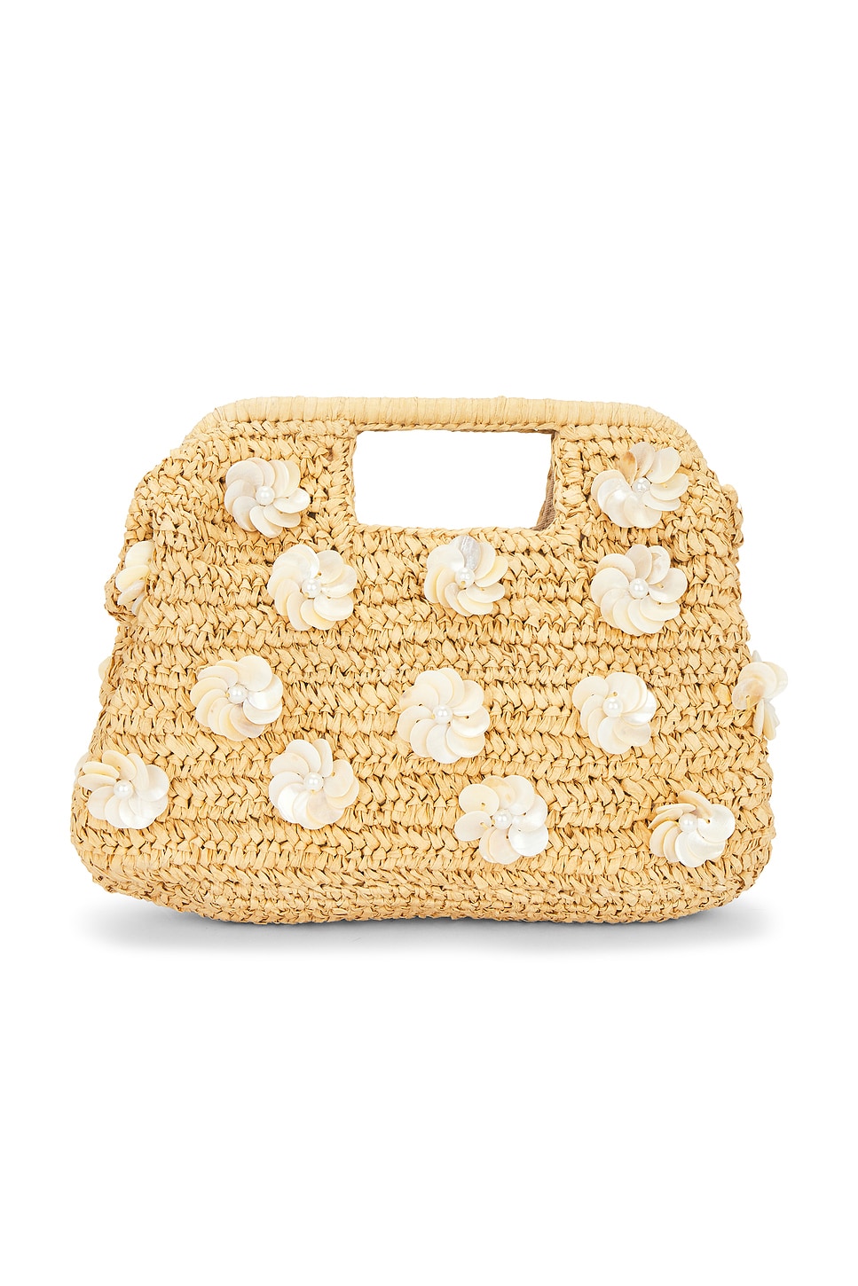 BTB Los Angeles Dottie Clutch Bag in Natural