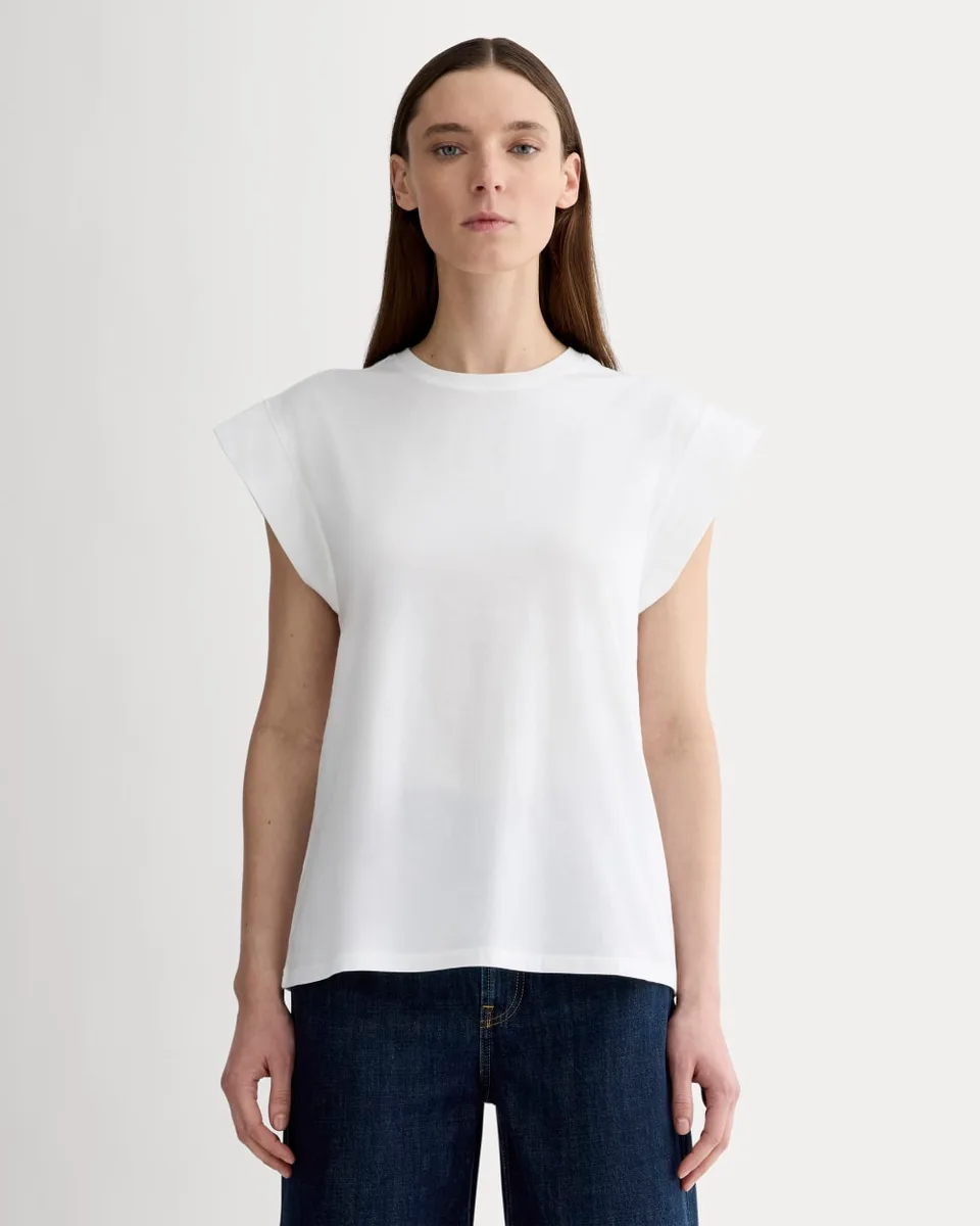 The Muscle Tee in Essential Cotton | White