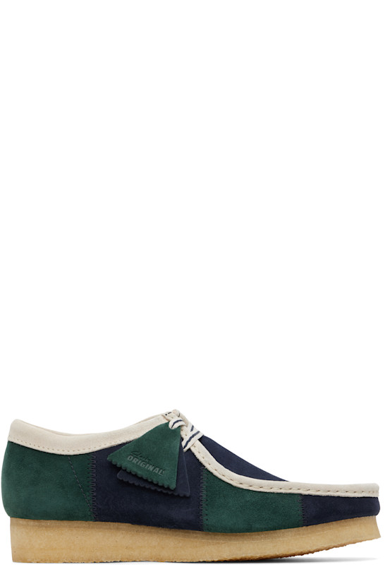 Navy & Green Wallabee Derbys