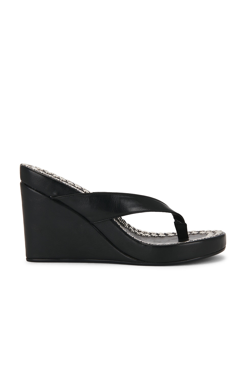 Jeffrey Campbell Liezel Strap Sandal in Black & Silver