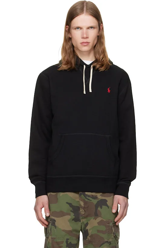 Black 'The RL Fleece' Hoodie