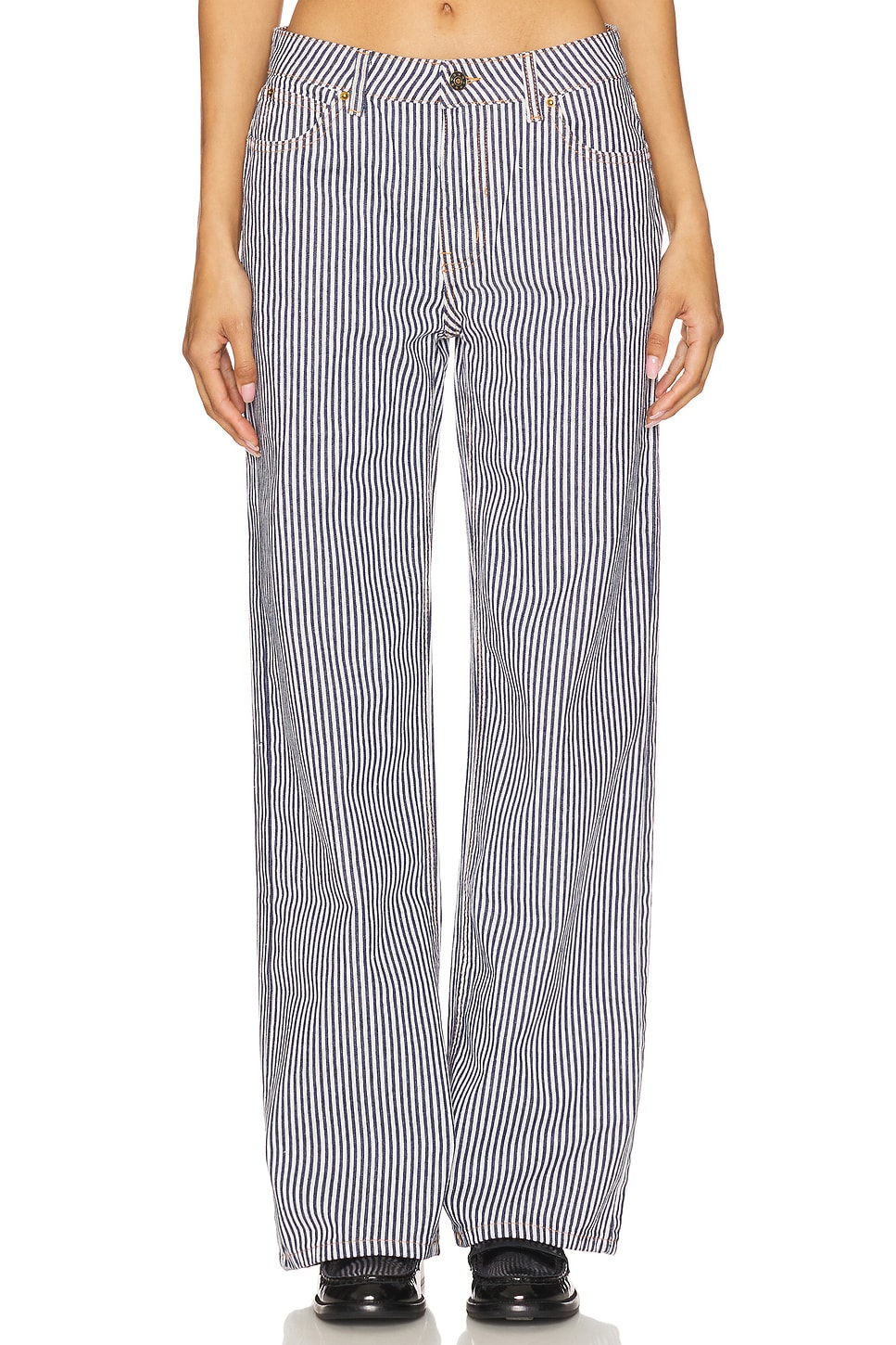LIONESS Top Model Jeans in Navy Stripe
