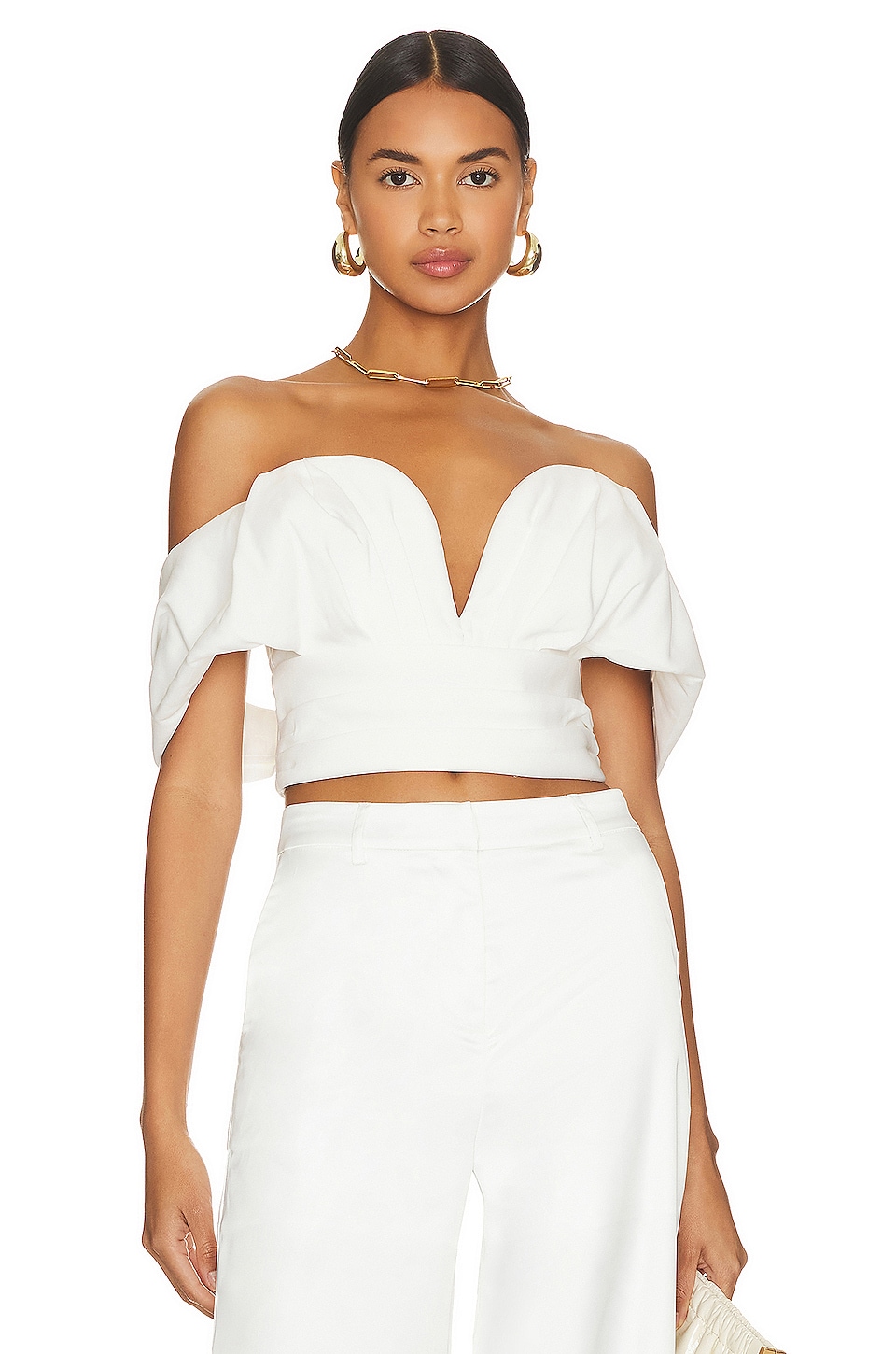 Line & Dot Amor Bustier Top in Off White