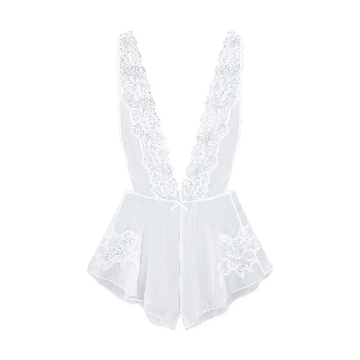 SKIMS ROMANCE PLUNGE TEDDY | IVORY