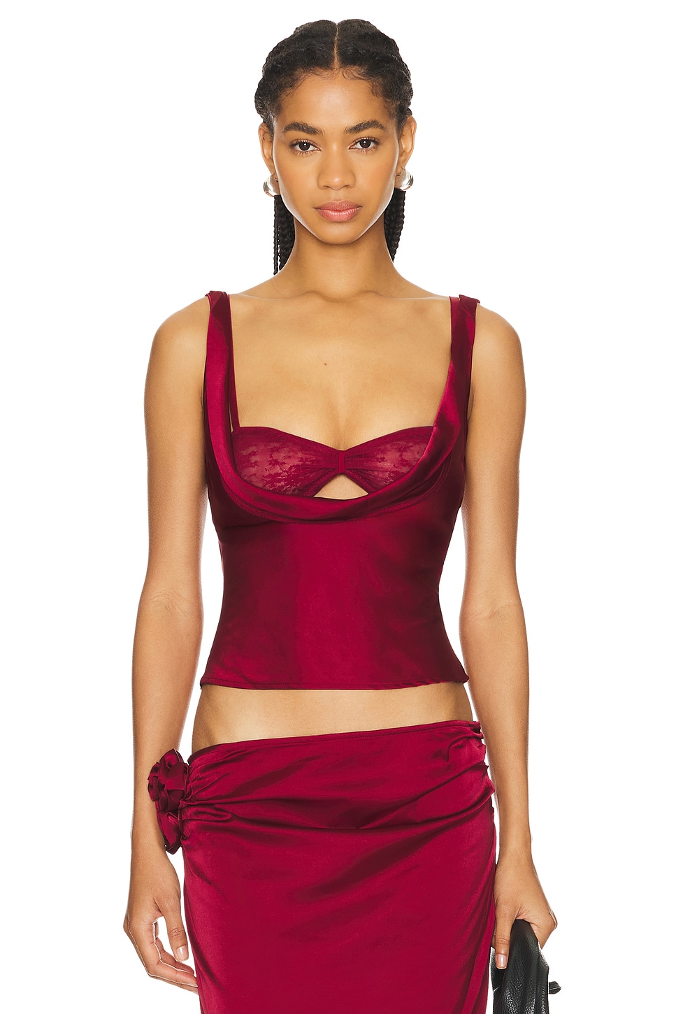 LIONESS Delilah Top in Burgundy
