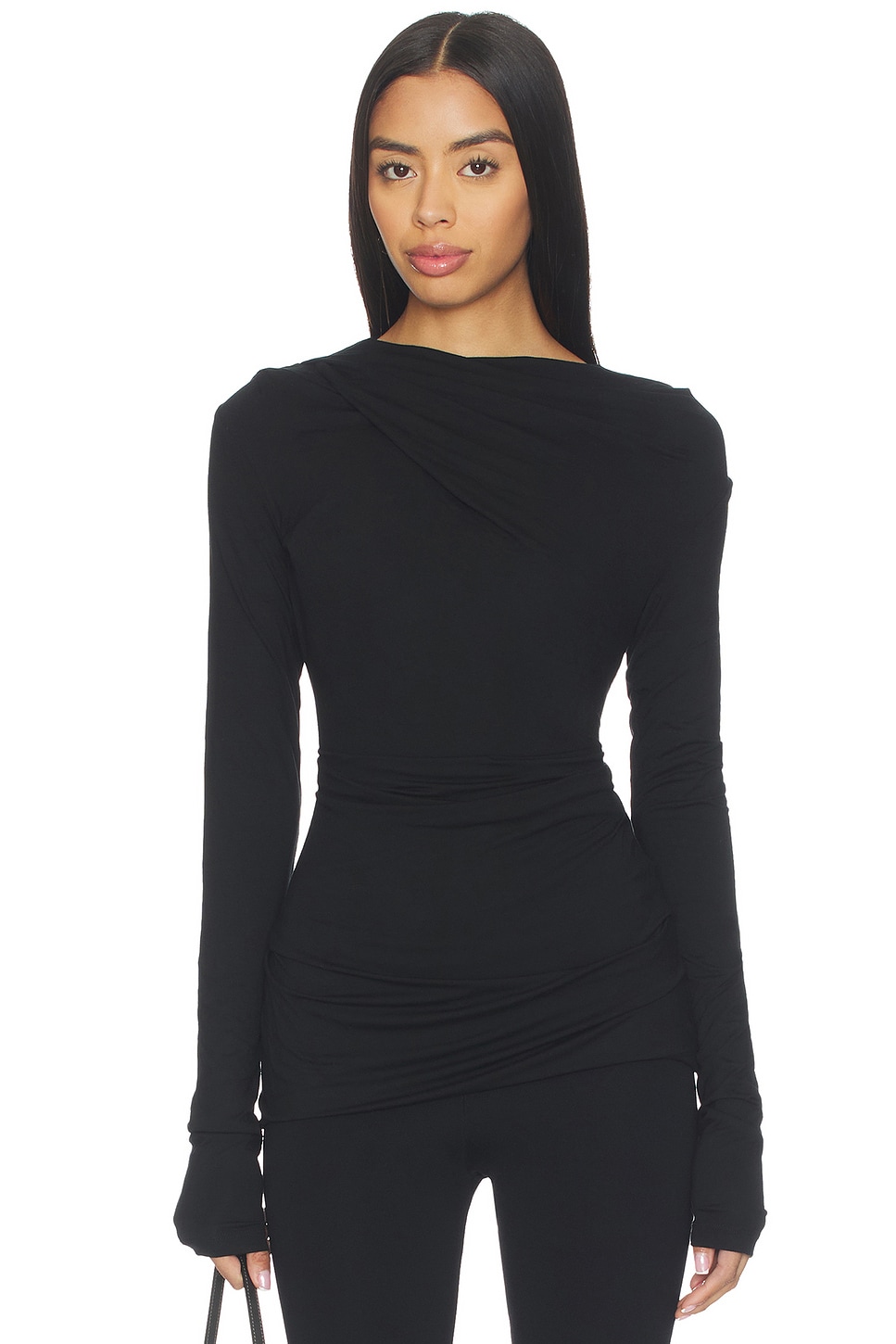 Entire Studios Drape Top in Black
