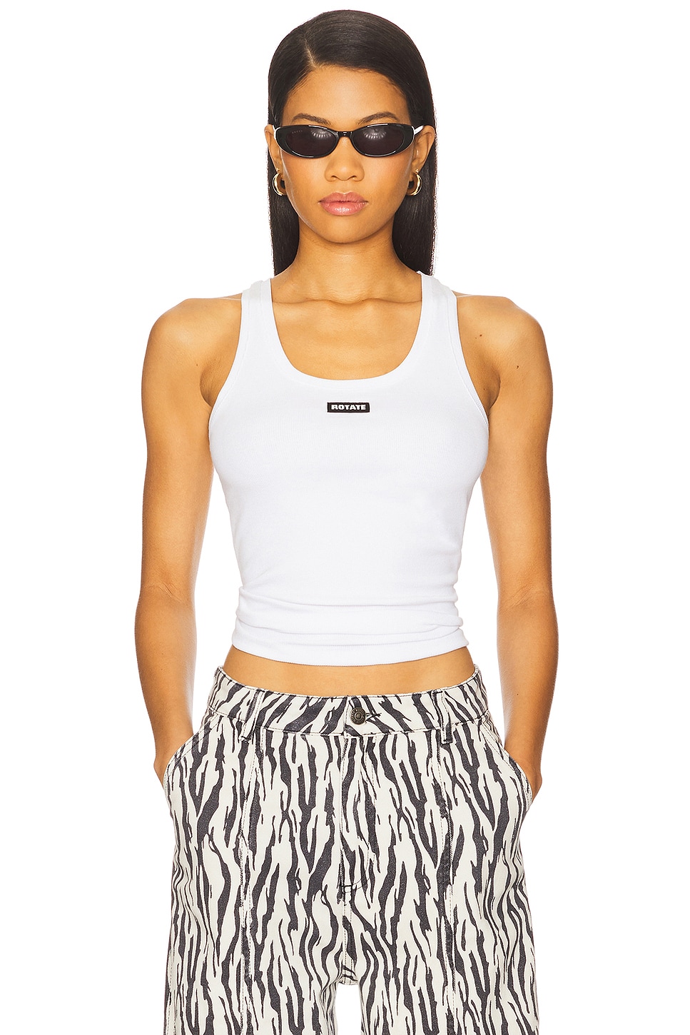 ROTATE Basic Tank Top in Bright White