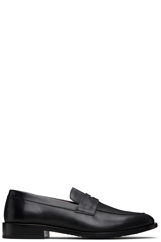 Black Leather Benito Loafers
