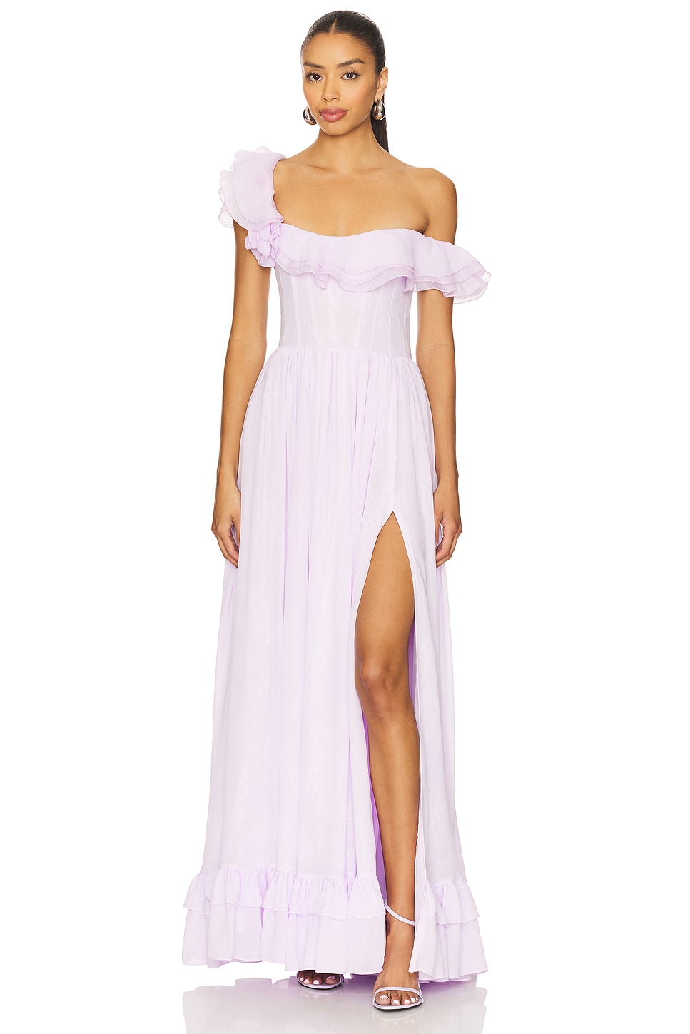 V. Chapman Rosetta Dress in Lavender Fog