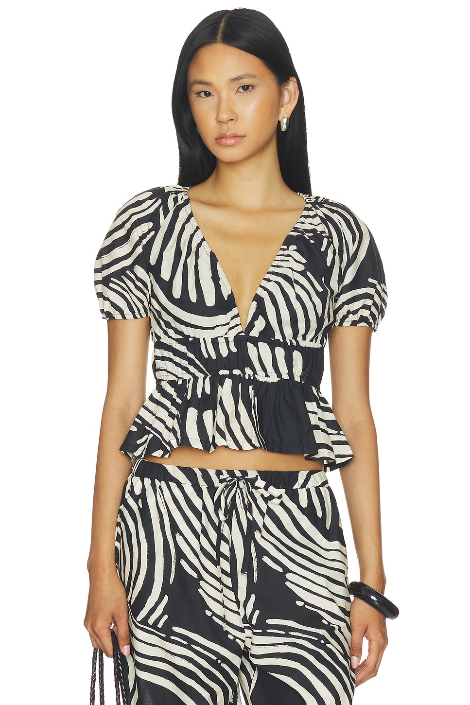 Rails Argenta Top in Onyx Waves