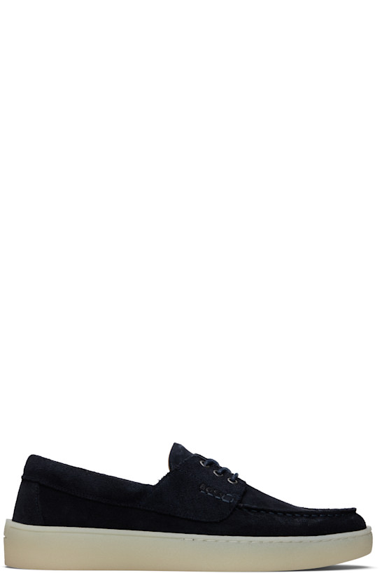 Navy Suede Boat Shoes