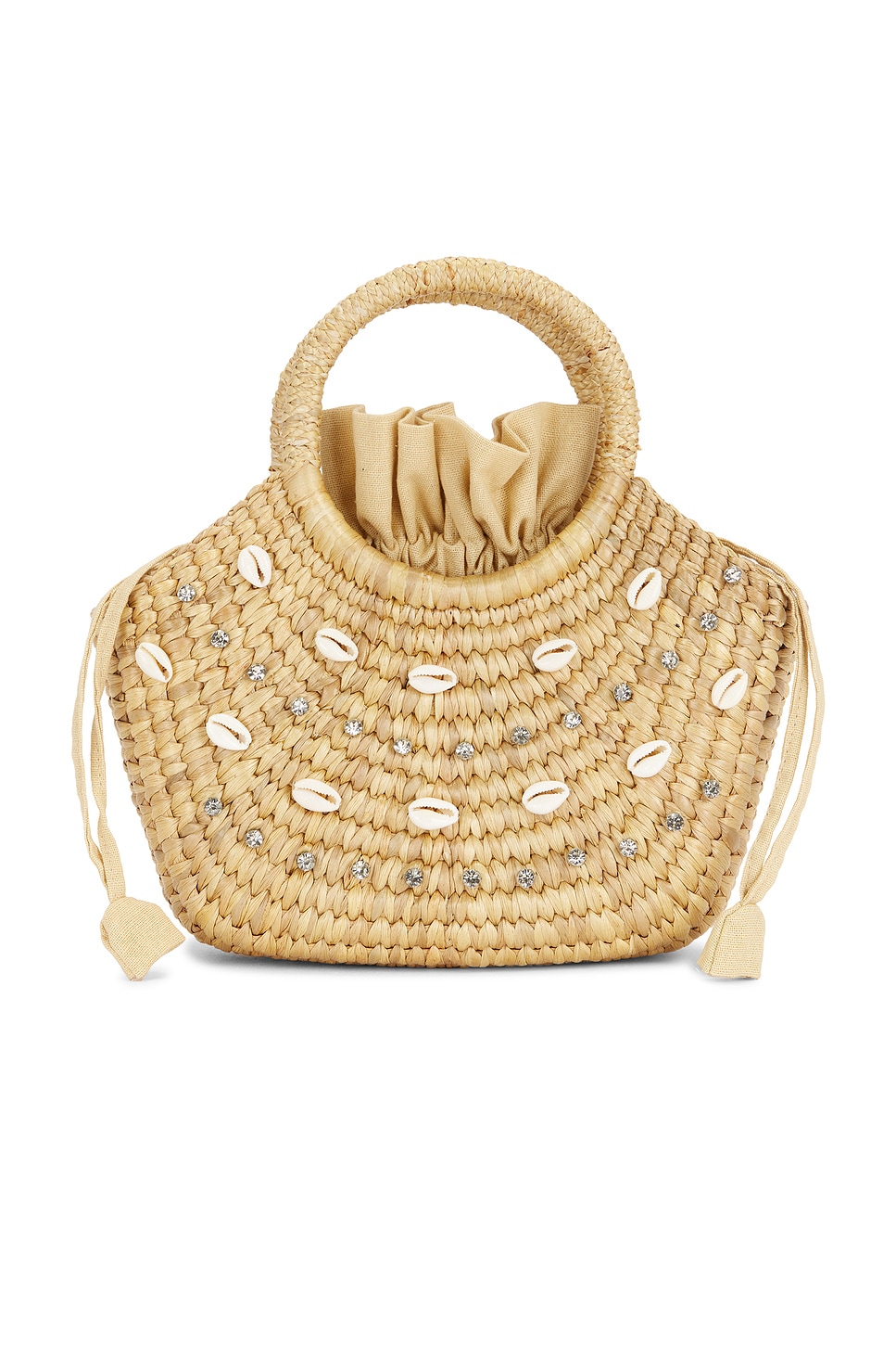 Hat Attack Janie Shell Top Handle Bag in Natural