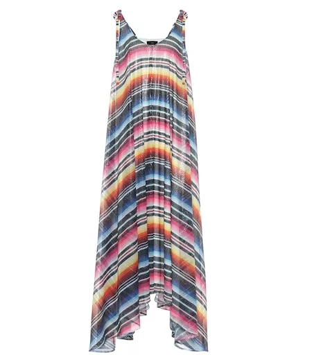 Sarape sequined striped maxi dress